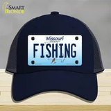 Fishing Missouri Novelty License Plate Hat Mesh / Navy