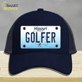 Golfer Missouri Novelty License Plate Hat Mesh / Navy