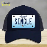 Single Missouri Novelty License Plate Hat Mesh / Navy