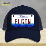 Elgin Illinois Novelty License Plate Hat Mesh / Navy