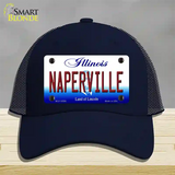 Naperville Illinois Novelty License Plate Hat Mesh / Navy