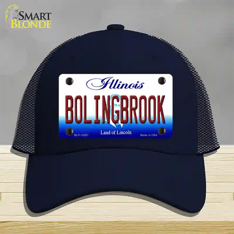 Bolingbrook Illinois Novelty License Plate Hat Mesh / Navy