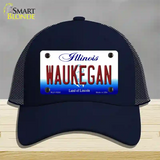 Waukegan Illinois Novelty License Plate Hat Mesh / Navy