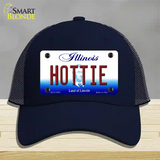 Hottie Illinois Novelty License Plate Hat Mesh / Navy