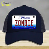 Zombie Illinois Novelty License Plate Hat Mesh / Navy