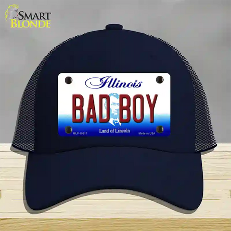 Bad Boy Illinois Novelty License Plate Hat Mesh / Navy