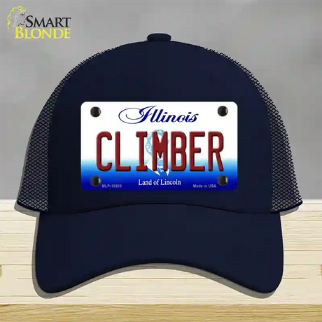 Climber Illinois Novelty License Plate Hat Mesh / Navy