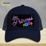 Princess Glitter Novelty License Plate Hat Mesh / Navy