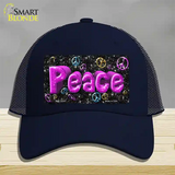 Peace Novelty License Plate Hat Mesh / Navy