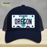 Oregon Tree Novelty License Plate Hat Mesh / Navy