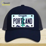 Portland Oregon Novelty License Plate Hat Mesh / Navy