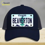 Beaverton Oregon Novelty License Plate Hat Mesh / Navy