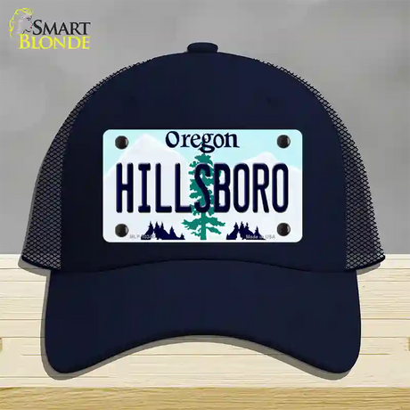 Hillsboro Oregon Novelty License Plate Hat Mesh / Navy