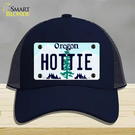 Hottie Oregon Novelty License Plate Hat Mesh / Navy