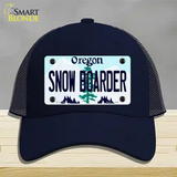 Snow Boarder Oregon Novelty License Plate Hat Mesh / Navy