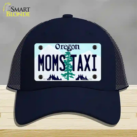 Moms Taxi Oregon Novelty License Plate Hat Mesh / Navy