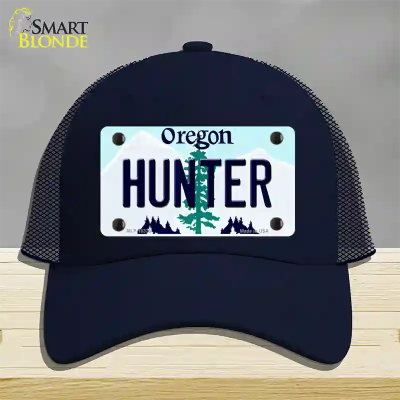 Hunter Oregon Novelty License Plate Hat Mesh / Navy