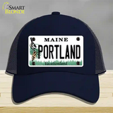 Portland Maine Novelty License Plate Hat Mesh / Navy