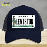 Lewiston Maine Novelty License Plate Hat Mesh / Navy