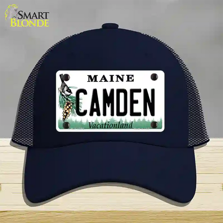 Camden Maine Novelty License Plate Hat Mesh / Navy