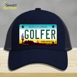 Golfer Arizona Novelty License Plate Hat Mesh / Navy