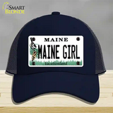 Maine Girl Novelty License Plate Hat Mesh / Navy