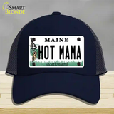 Hot Mama Maine Novelty License Plate Hat Mesh / Navy