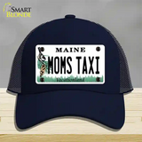 Moms Taxi Maine Novelty License Plate Hat Mesh / Navy