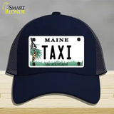 Taxi Maine Novelty License Plate Hat Mesh / Navy