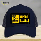 Deport Illegals Novelty License Plate Hat Mesh / Navy