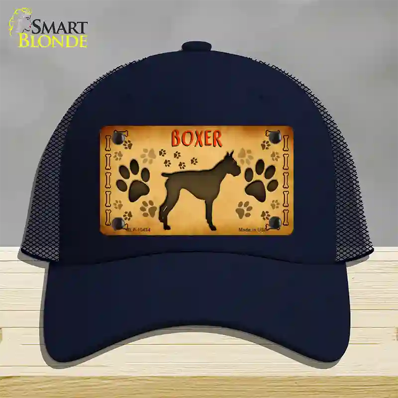 Boxer Novelty License Plate Hat Mesh / Navy