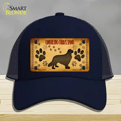 Cavalier King Charles Spaniel Novelty License Plate Hat Mesh / Navy