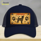 Chihuahua Novelty License Plate Hat Mesh / Navy