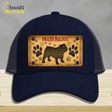 English Bulldog Novelty License Plate Hat Mesh / Navy