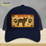 French Bulldog Novelty License Plate Hat Mesh / Navy