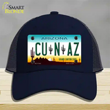 Cu N Az Novelty License Plate Hat Mesh / Navy