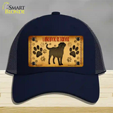 Labrador Retriever Novelty License Plate Hat Mesh / Navy