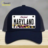 Maryland State MD Novelty License Plate Hat Mesh / Navy