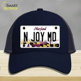 N Joy MD Maryland Novelty License Plate Hat Mesh / Navy