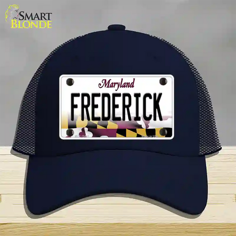 Frederick Maryland Novelty License Plate Hat Mesh / Navy