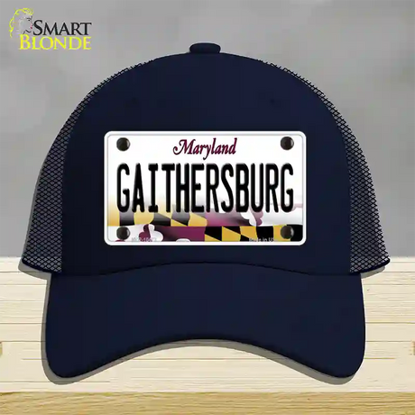 Gaithersburg Maryland Novelty License Plate Hat Mesh / Navy