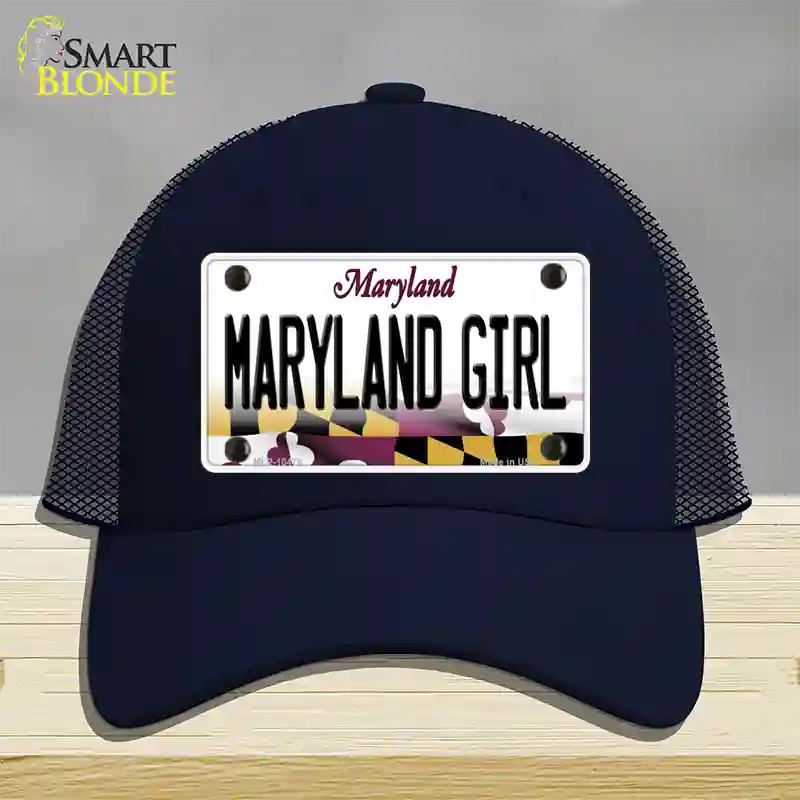 Maryland Girl Maryland Novelty License Plate Hat Mesh / Navy