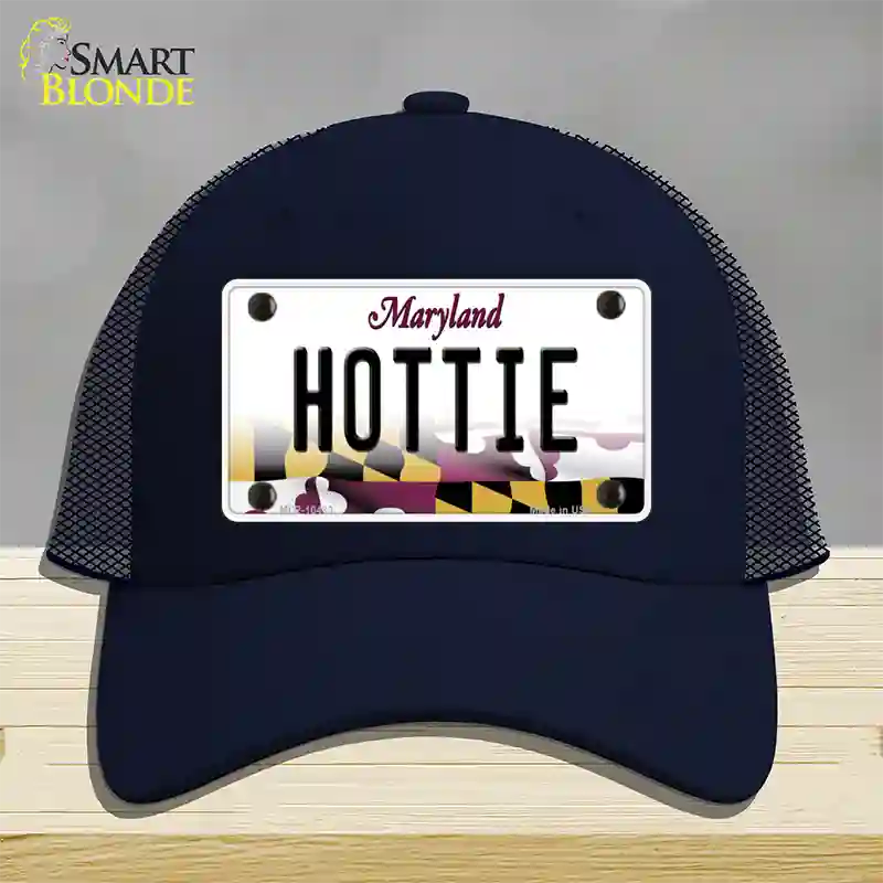 Hottie Maryland Novelty License Plate Hat Mesh / Navy