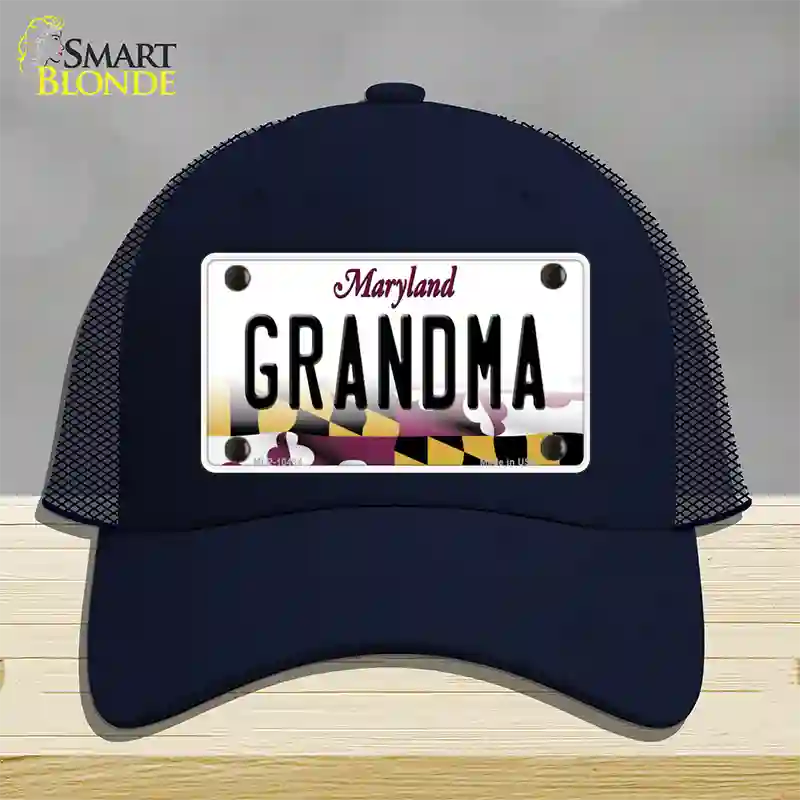 Grandma Maryland Novelty License Plate Hat Mesh / Navy