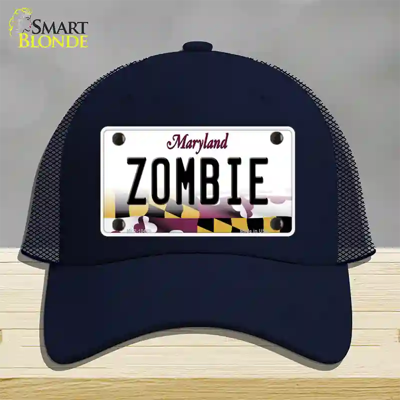 Zombie Maryland Novelty License Plate Hat Mesh / Navy