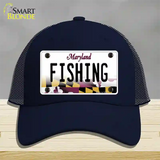 Fishing Maryland Novelty License Plate Hat Mesh / Navy