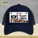 Moms Taxi Maryland Novelty License Plate Hat Mesh / Navy