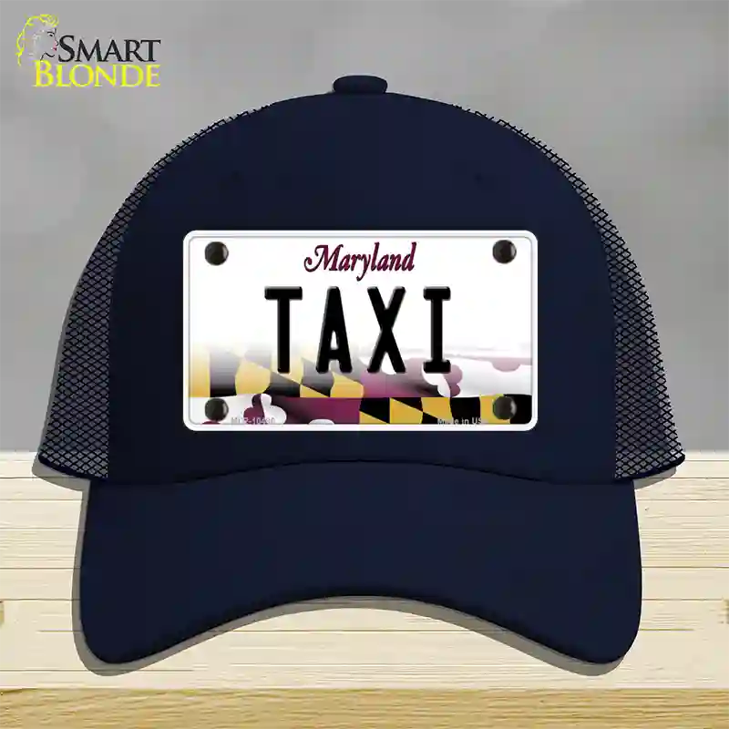 Taxi Maryland Novelty License Plate Hat Mesh / Navy