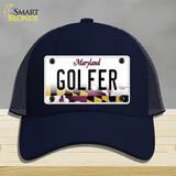 Golfer Maryland Novelty License Plate Hat Mesh / Navy