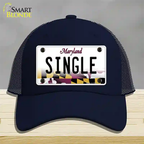 Single Maryland Novelty License Plate Hat Mesh / Navy